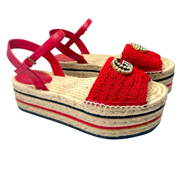 New GUCCI
Lilibeth Gg Platform Espadrille Sandal - Picture 1 of 8